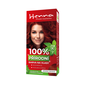 Henna přírodní barva na vlasy MĚDĚNĚ ČERVENÁ